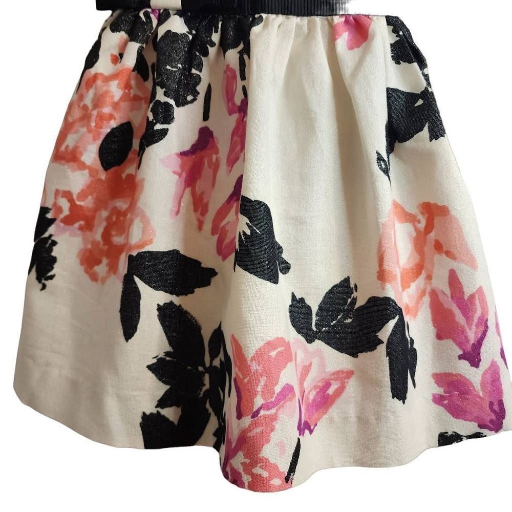Lilly Pulitzer NWOT Girls Size 2 Formal Lined Cotton Metallic Floral Dress - Picture 7 of 13